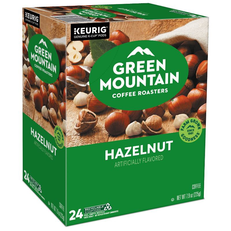 slide 19 of 19, 24ct Green Mountain Coffee Hazelnut Keurig K-Cup Coffee Pods Flavored Coffee Light Roast, 24 ct