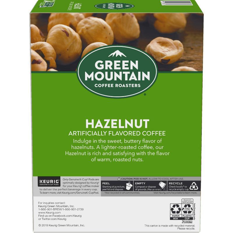 slide 5 of 6, 24ct Green Mountain Coffee Hazelnut Keurig K-Cup Coffee Pods Flavored Coffee Light Roast, 24 ct