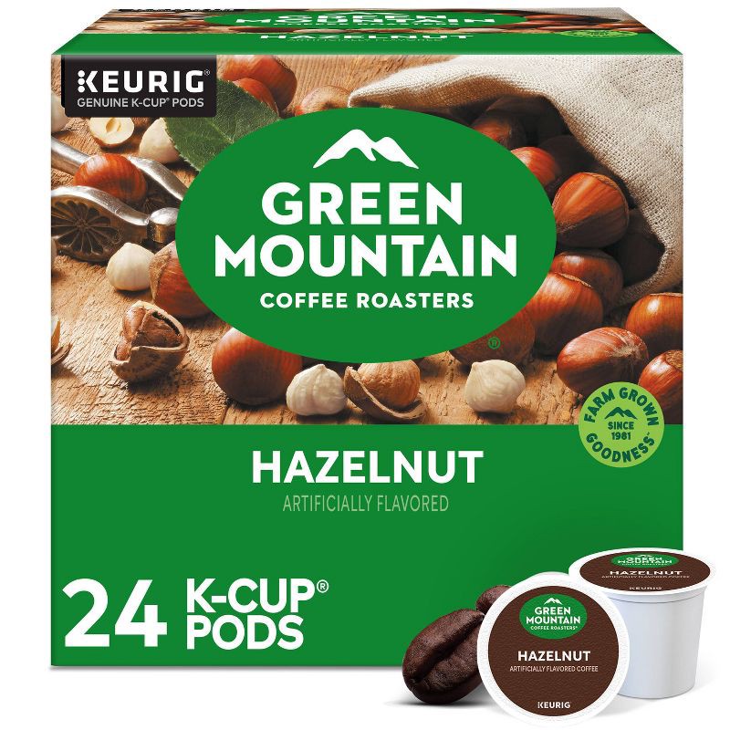 slide 1 of 19, 24ct Green Mountain Coffee Hazelnut Keurig K-Cup Coffee Pods Flavored Coffee Light Roast, 24 ct