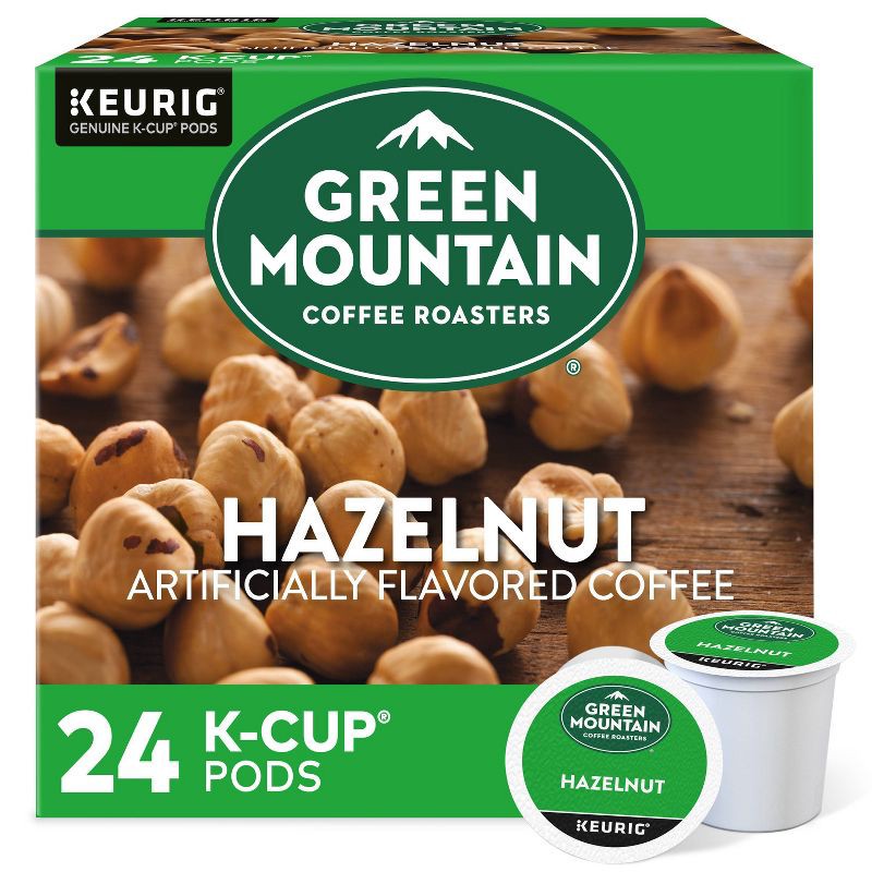 slide 1 of 6, 24ct Green Mountain Coffee Hazelnut Keurig K-Cup Coffee Pods Flavored Coffee Light Roast, 24 ct