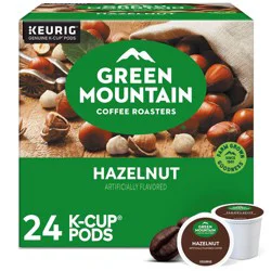 24ct Green Mountain Coffee Hazelnut Keurig K-Cup Coffee Pods Flavored Coffee Light Roast