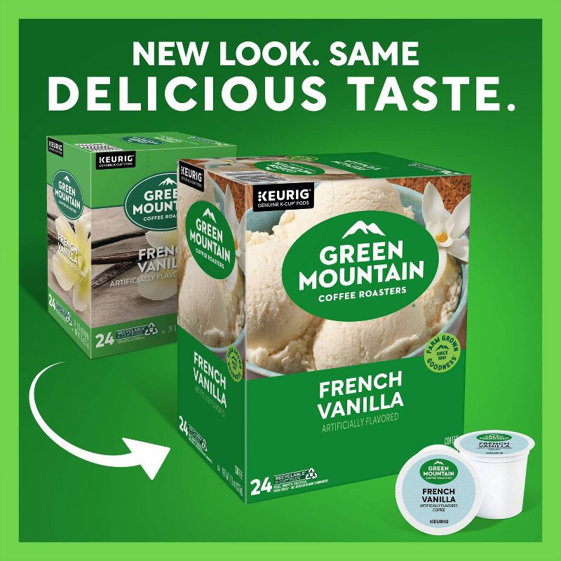 slide 2 of 19, 24ct Green Mountain Coffee French Vanilla Keurig K-Cup Coffee Pods Flavored Coffee Light Roast, 24 ct