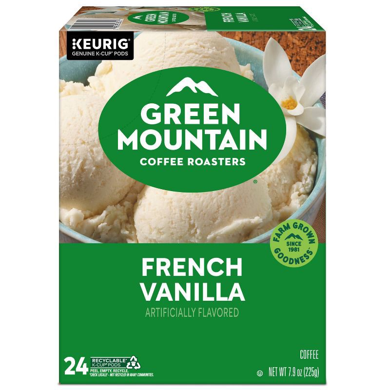 slide 15 of 19, 24ct Green Mountain Coffee French Vanilla Keurig K-Cup Coffee Pods Flavored Coffee Light Roast, 24 ct