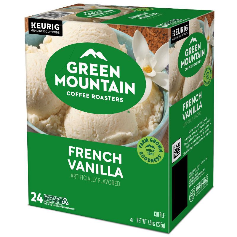 slide 18 of 19, 24ct Green Mountain Coffee French Vanilla Keurig K-Cup Coffee Pods Flavored Coffee Light Roast, 24 ct