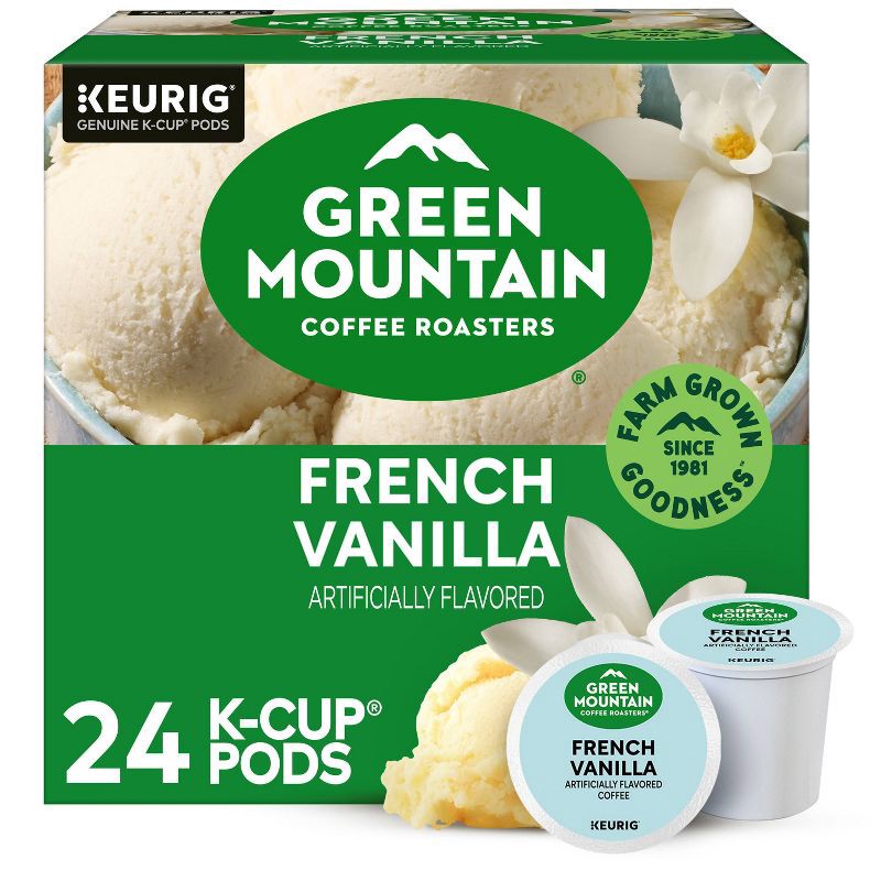 slide 1 of 19, 24ct Green Mountain Coffee French Vanilla Keurig K-Cup Coffee Pods Flavored Coffee Light Roast, 24 ct