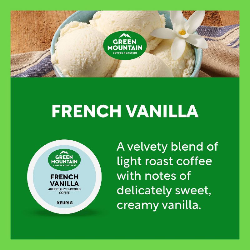 slide 7 of 19, 24ct Green Mountain Coffee French Vanilla Keurig K-Cup Coffee Pods Flavored Coffee Light Roast, 24 ct