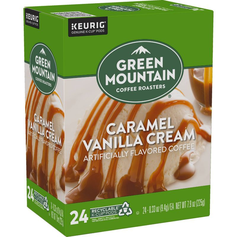 slide 4 of 9, 24ct Green Mountain Coffee Caramel Vanilla Cream Keurig K-Cup Coffee Pods Flavored Coffee Light Roast, 24 ct