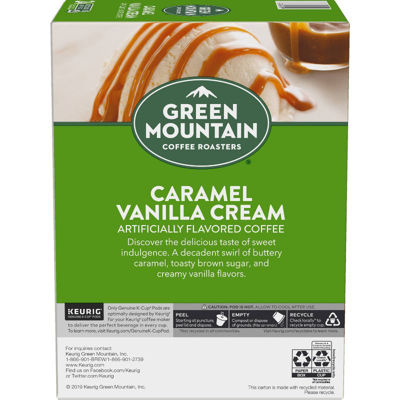 slide 6 of 9, 24ct Green Mountain Coffee Caramel Vanilla Cream Keurig K-Cup Coffee Pods Flavored Coffee Light Roast, 24 ct