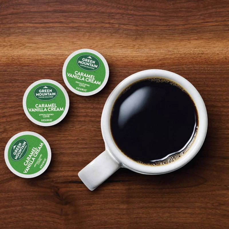 slide 8 of 9, 24ct Green Mountain Coffee Caramel Vanilla Cream Keurig K-Cup Coffee Pods Flavored Coffee Light Roast, 24 ct