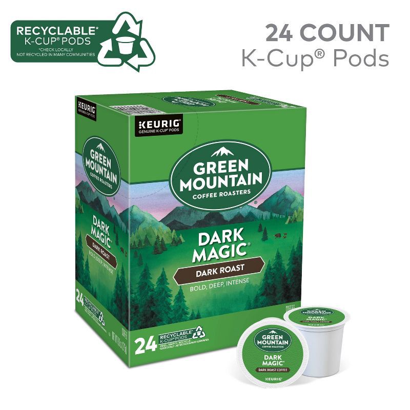 slide 2 of 13, Green Mountain Coffee Dark Magic Keurig K-Cup Coffee Pods - Dark Roast - 24ct, 24 ct