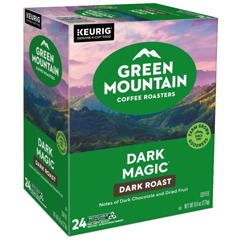 slide 13 of 19, Green Mountain Coffee Dark Magic Keurig K-Cup Coffee Pods - Dark Roast - 24ct, 24 ct