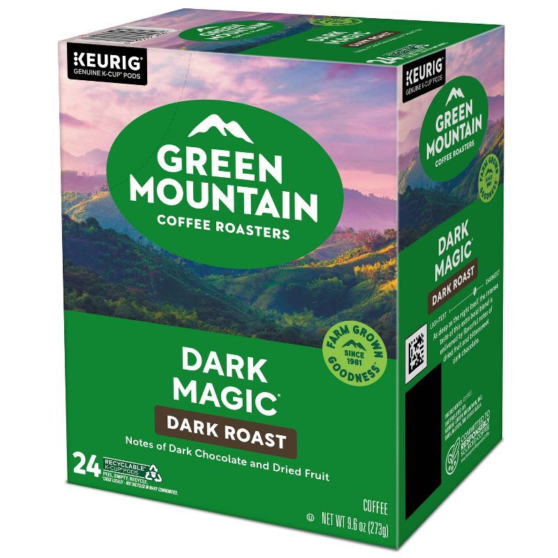 slide 15 of 19, Green Mountain Coffee Dark Magic Keurig K-Cup Coffee Pods - Dark Roast - 24ct, 24 ct