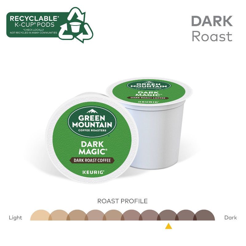 slide 4 of 13, Green Mountain Coffee Dark Magic Keurig K-Cup Coffee Pods - Dark Roast - 24ct, 24 ct