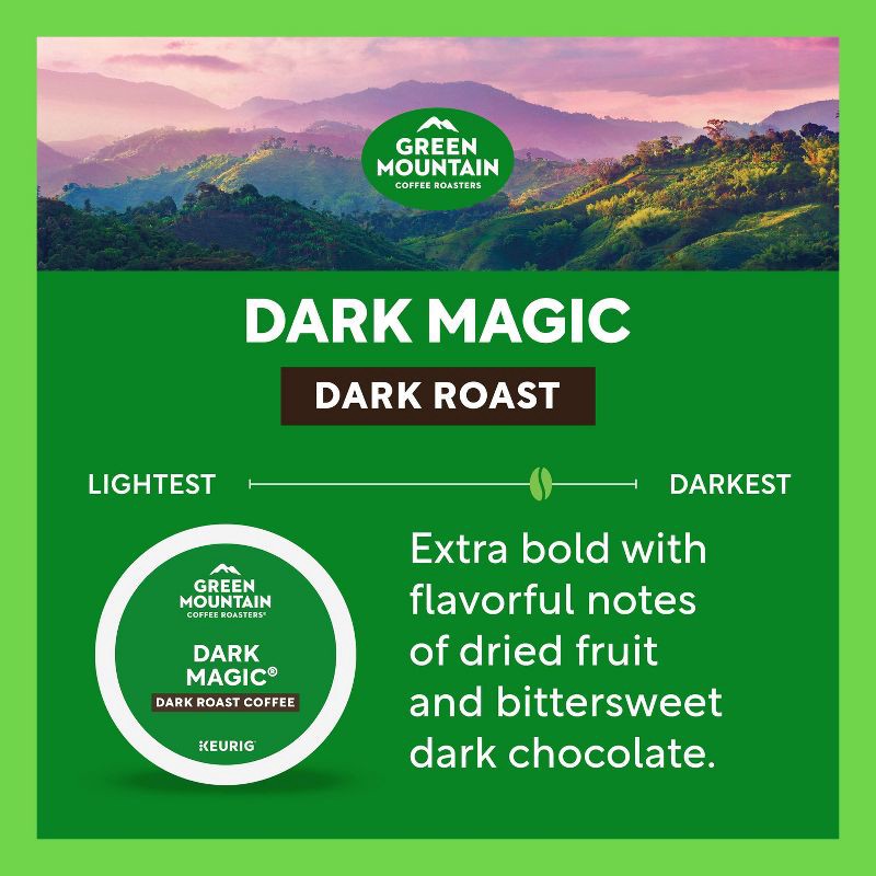 slide 19 of 19, Green Mountain Coffee Dark Magic Keurig K-Cup Coffee Pods - Dark Roast - 24ct, 24 ct