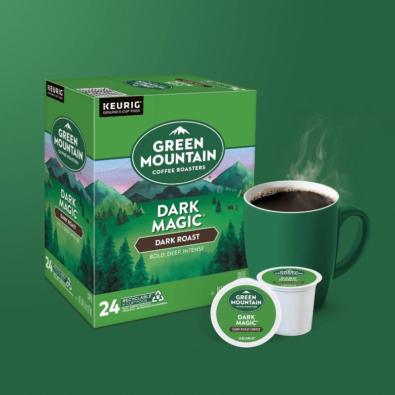 slide 8 of 13, Green Mountain Coffee Dark Magic Keurig K-Cup Coffee Pods - Dark Roast - 24ct, 24 ct