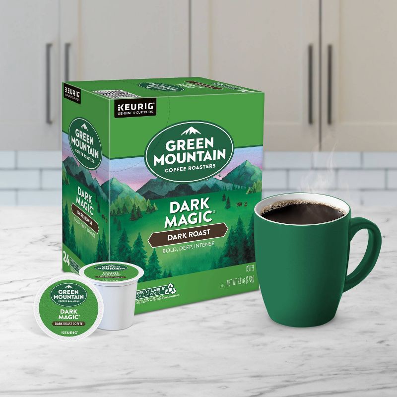 slide 9 of 13, Green Mountain Coffee Dark Magic Keurig K-Cup Coffee Pods - Dark Roast - 24ct, 24 ct