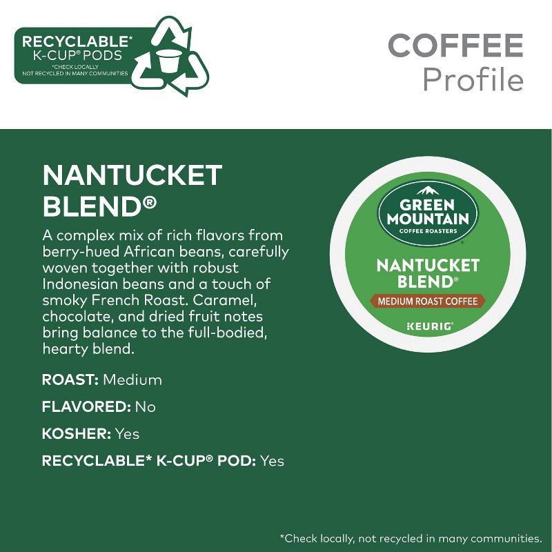 slide 3 of 13, Green Mountain Coffee Nantucket Blend Keurig K-Cup Coffee Pods - Medium Roast - 24ct, 24 ct