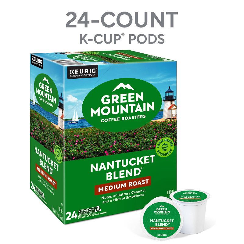slide 4 of 19, Green Mountain Coffee Nantucket Blend Keurig K-Cup Coffee Pods - Medium Roast - 24ct, 24 ct