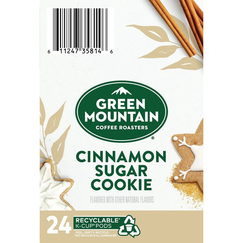 slide 12 of 12, 24ct Green Mountain Coffee Cinnamon Sugar Cookie Keurig K-Cup Coffee Pods Flavored Coffee Light Roast, 24 ct