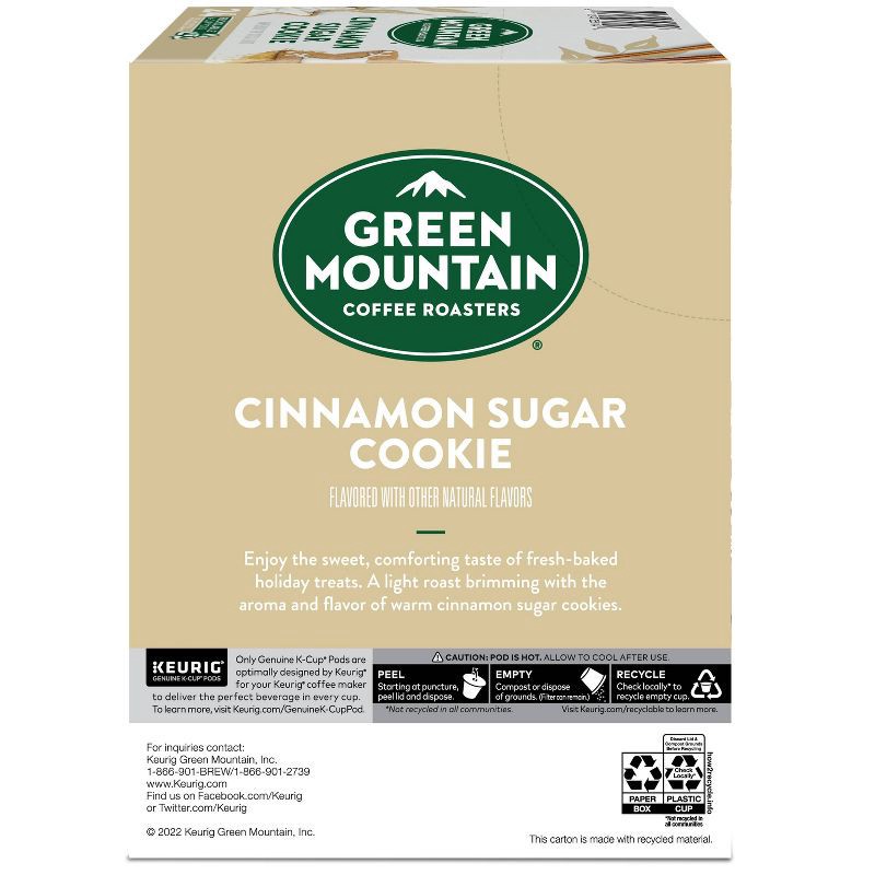 slide 4 of 12, Green Mountain Coffee Roasters Cinnamon Sugar Cookie Flavored Light Roast Keurig K-Cup Coffee Pods - 24ct, 24 ct