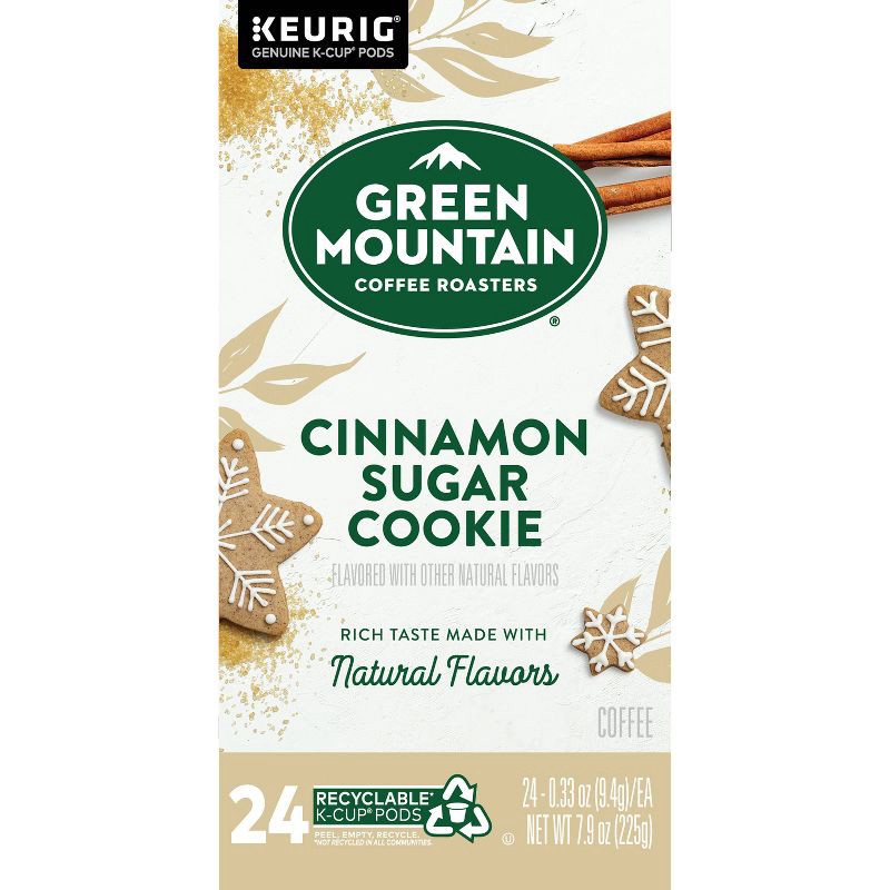 slide 9 of 12, 24ct Green Mountain Coffee Cinnamon Sugar Cookie Keurig K-Cup Coffee Pods Flavored Coffee Light Roast, 24 ct