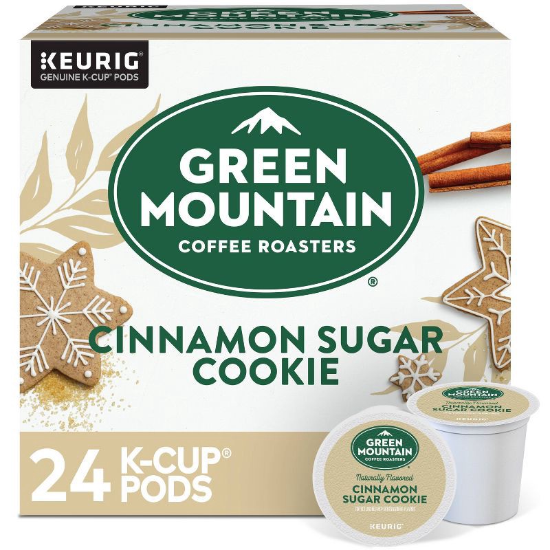 slide 1 of 12, 24ct Green Mountain Coffee Cinnamon Sugar Cookie Keurig K-Cup Coffee Pods Flavored Coffee Light Roast, 24 ct