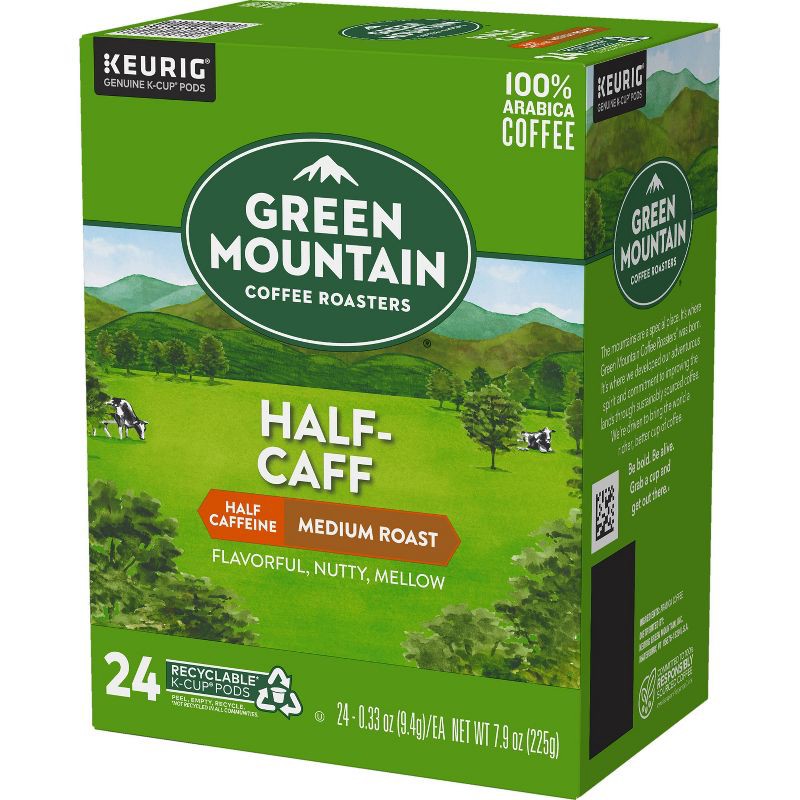 slide 4 of 10, Green Mountain Coffee Half-Caff Keurig K-Cup Coffee Pods - Medium Roast - 24ct, 24 ct