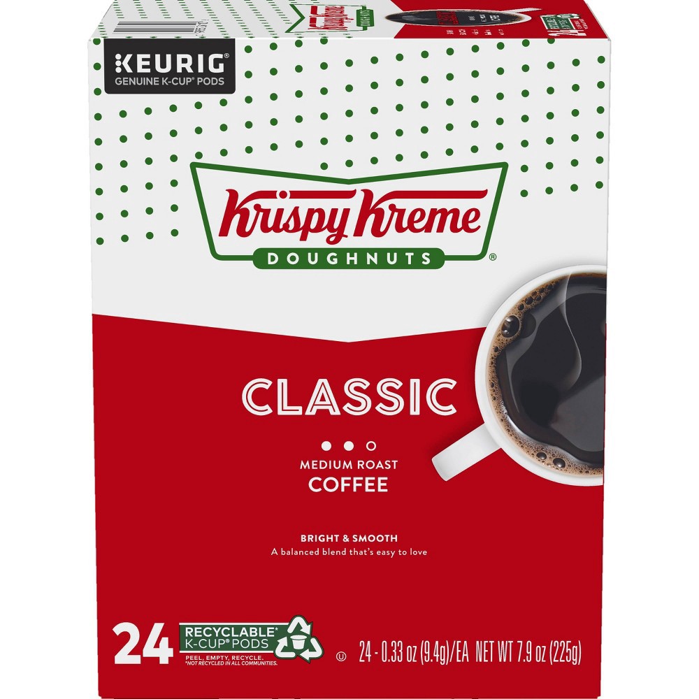 slide 6 of 9, Krispy Kreme Doughnuts Classic - Coffee Pods - Medium Roast, 24 ct