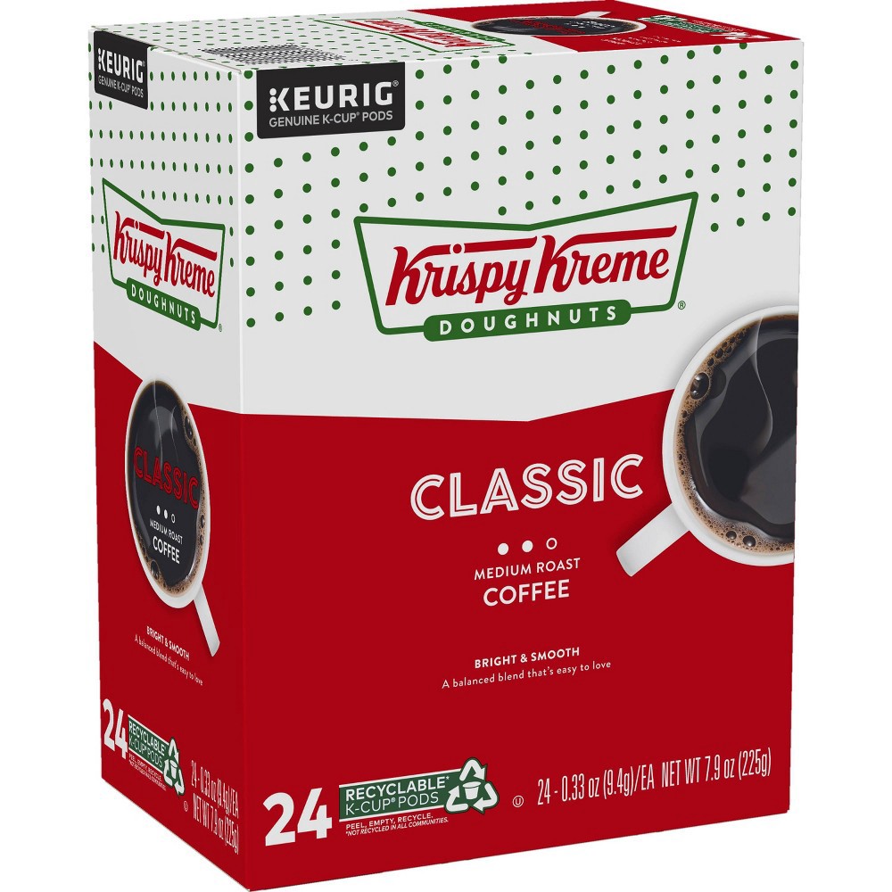 slide 3 of 9, Krispy Kreme Doughnuts Classic - Coffee Pods - Medium Roast, 24 ct