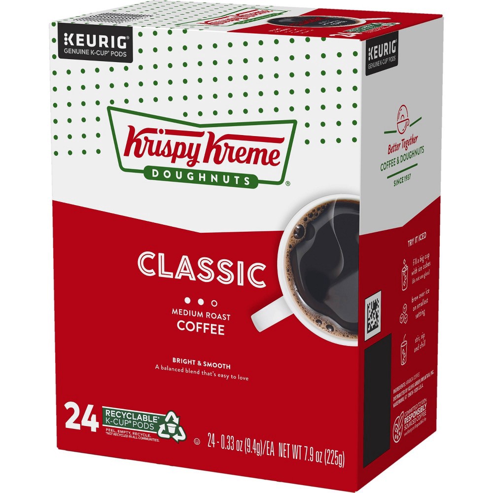 slide 8 of 9, Krispy Kreme Doughnuts Classic - Coffee Pods - Medium Roast, 24 ct
