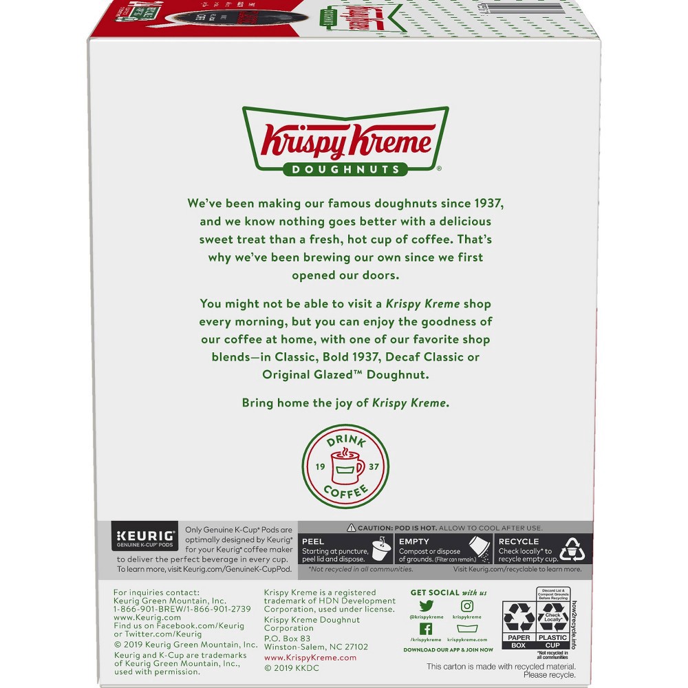 slide 2 of 9, Krispy Kreme Doughnuts Classic - Coffee Pods - Medium Roast, 24 ct