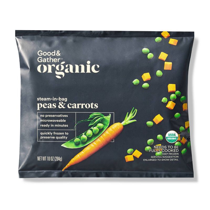slide 1 of 4, Organic Frozen Peas and Carrots - 10oz - Good & Gather™, 10 oz