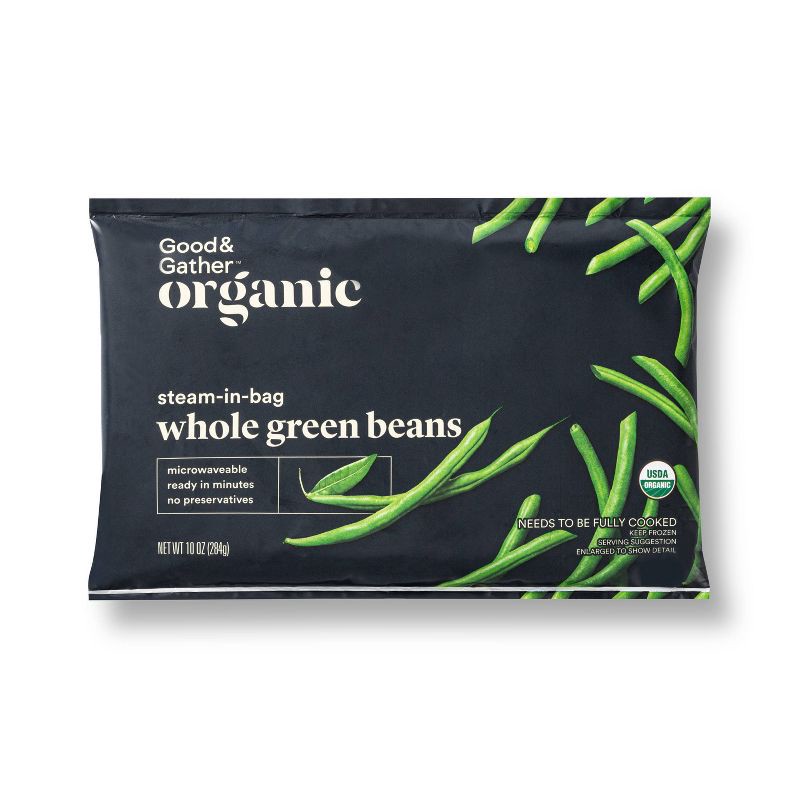 slide 1 of 4, Organic Frozen Green Beans - 10oz - Good & Gather™, 10 oz