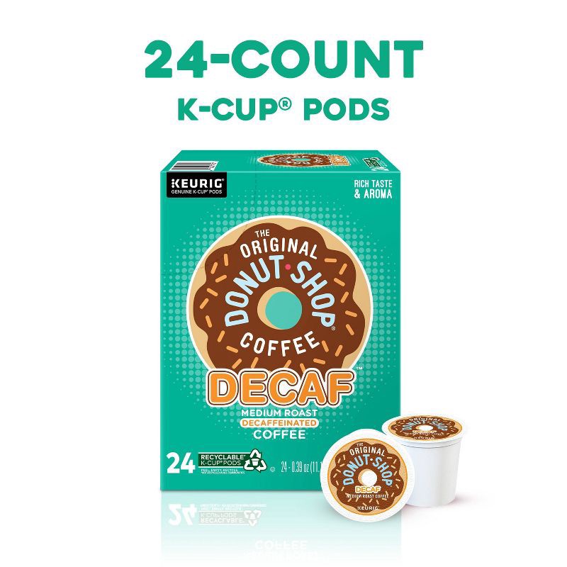 slide 10 of 16, The Original Donut Shop Medium Roast Keurig K-Cup Coffee Pods - Decaf - 24ct, 24 ct