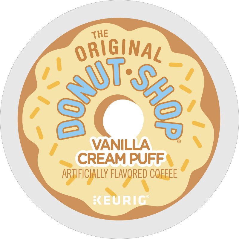 slide 2 of 9, 24ct The Original Donut Shop Vanilla Cream Puff Keurig K-Cup Coffee Pods Flavored Coffee Medium Roast, 24 ct