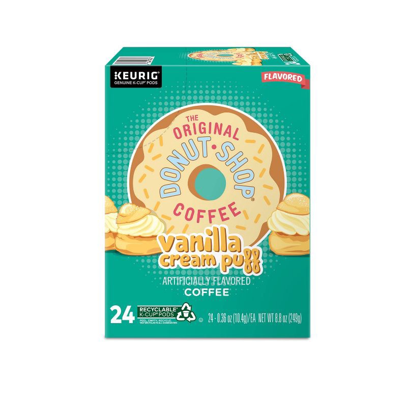 slide 3 of 9, 24ct The Original Donut Shop Vanilla Cream Puff Keurig K-Cup Coffee Pods Flavored Coffee Medium Roast, 24 ct