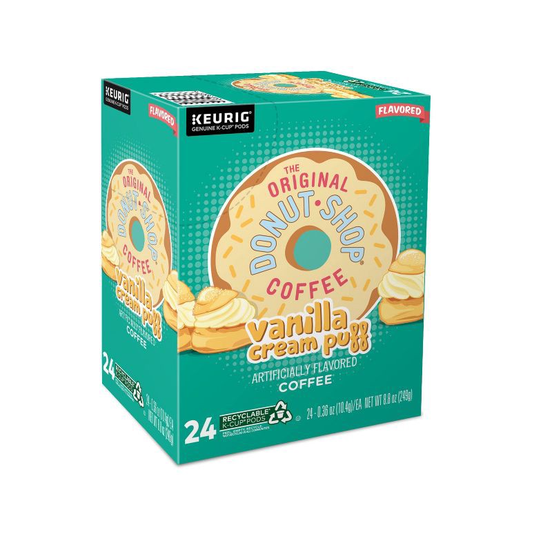 slide 7 of 9, 24ct The Original Donut Shop Vanilla Cream Puff Keurig K-Cup Coffee Pods Flavored Coffee Medium Roast, 24 ct