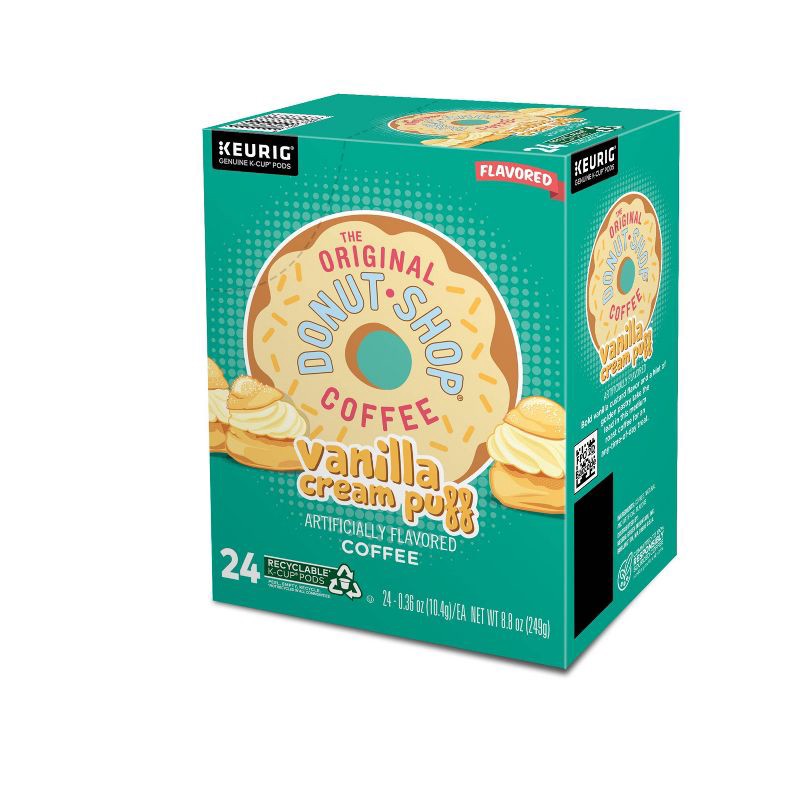 slide 8 of 9, 24ct The Original Donut Shop Vanilla Cream Puff Keurig K-Cup Coffee Pods Flavored Coffee Medium Roast, 24 ct