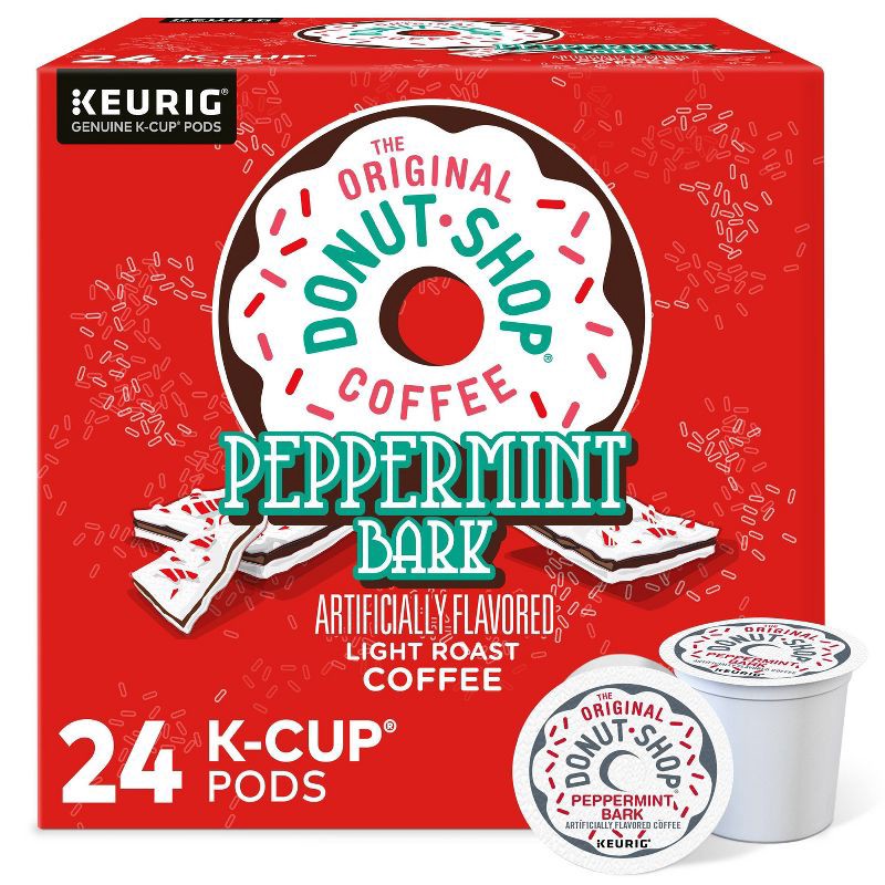 slide 1 of 8, The Original Donut Shop Peppermint Bark Medium Roast Keurig K-Cup Coffee Pods Flavored Coffee - 24ct, 24 ct