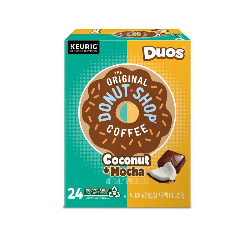 slide 13 of 17, The Original Donut Shop Duos Coconut + Mocha Keurig Single-Serve K-Cup Coffee Pods, Medium Roast Coffee - 24ct, 24 ct