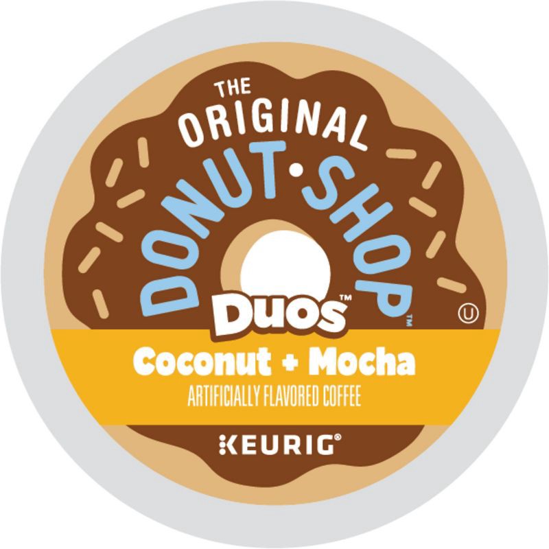 slide 14 of 17, The Original Donut Shop Duos Coconut + Mocha Keurig Single-Serve K-Cup Coffee Pods, Medium Roast Coffee - 24ct, 24 ct