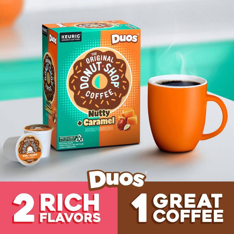 slide 3 of 17, The Original Donut Shop Duos Nutty + Caramel Keurig Single-Serve K-Cup Pods, Medium Roast Coffee - 24ct, 24 ct