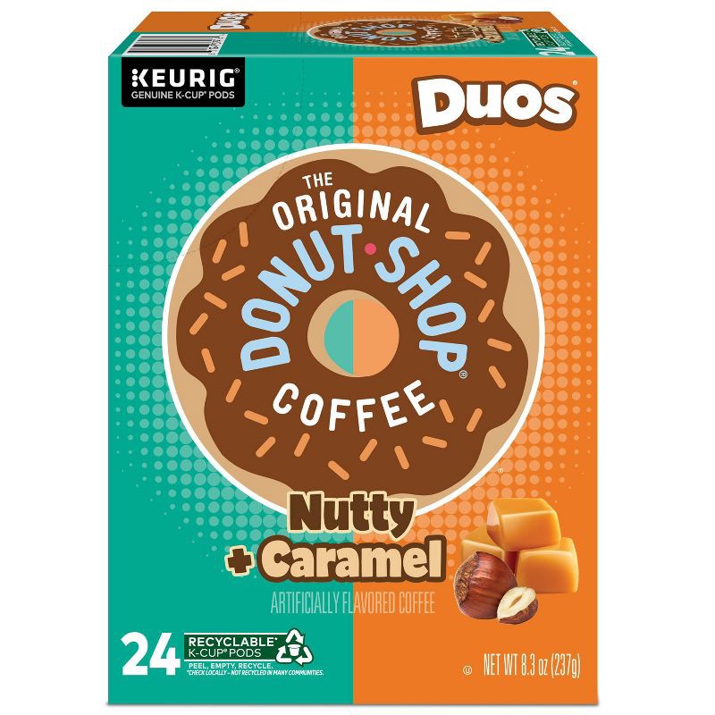slide 13 of 17, The Original Donut Shop Duos Nutty + Caramel Keurig Single-Serve K-Cup Pods, Medium Roast Coffee - 24ct, 24 ct