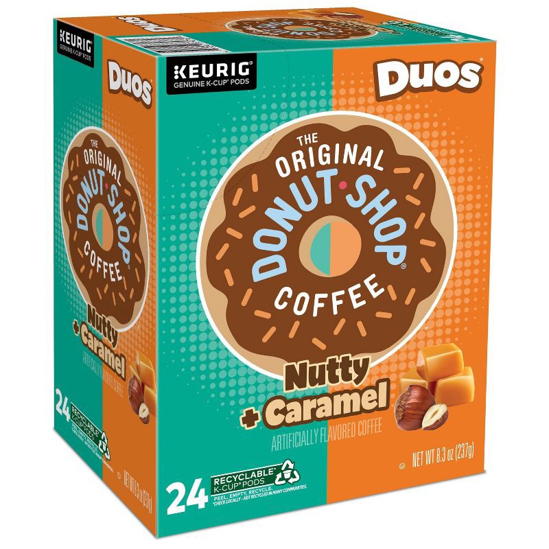 slide 15 of 17, The Original Donut Shop Duos Nutty + Caramel Keurig Single-Serve K-Cup Pods, Medium Roast Coffee - 24ct, 24 ct