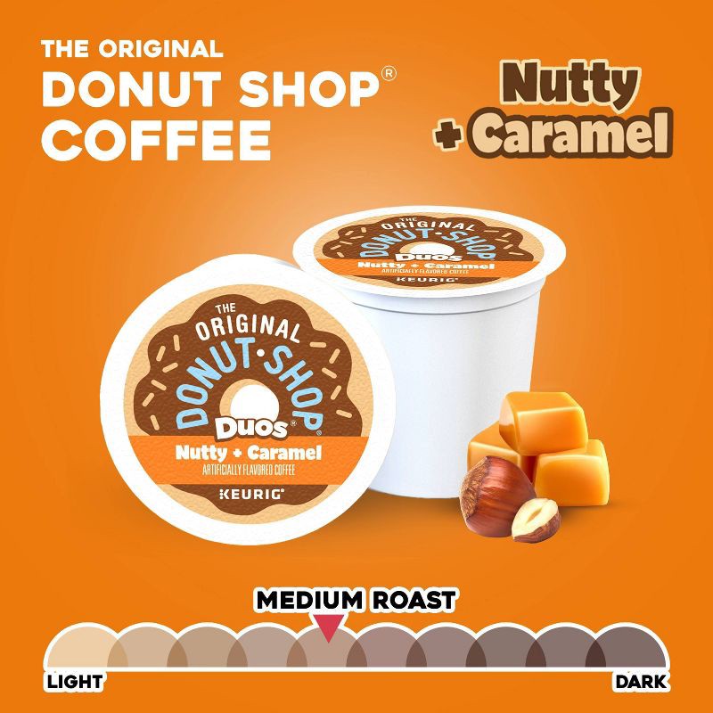 slide 6 of 17, The Original Donut Shop Duos Nutty + Caramel Keurig Single-Serve K-Cup Pods, Medium Roast Coffee - 24ct, 24 ct
