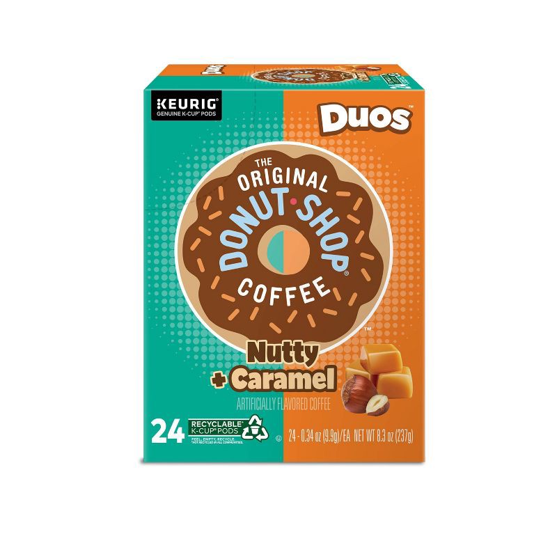 slide 6 of 9, The Original Donut Shop Duos Nutty + Caramel Keurig Single-Serve K-Cup Pods, Medium Roast Coffee - 24ct, 24 ct