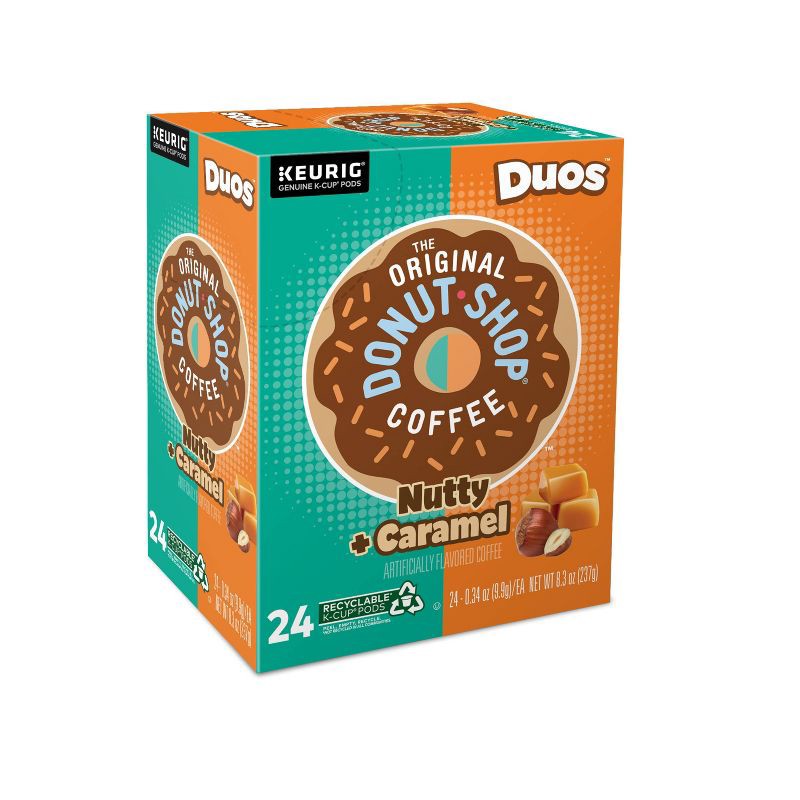 slide 7 of 9, The Original Donut Shop Duos Nutty + Caramel Keurig Single-Serve K-Cup Pods, Medium Roast Coffee - 24ct, 24 ct