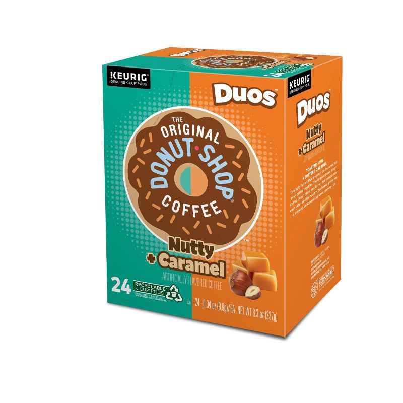 slide 8 of 9, The Original Donut Shop Duos Nutty + Caramel Keurig Single-Serve K-Cup Pods, Medium Roast Coffee - 24ct, 24 ct