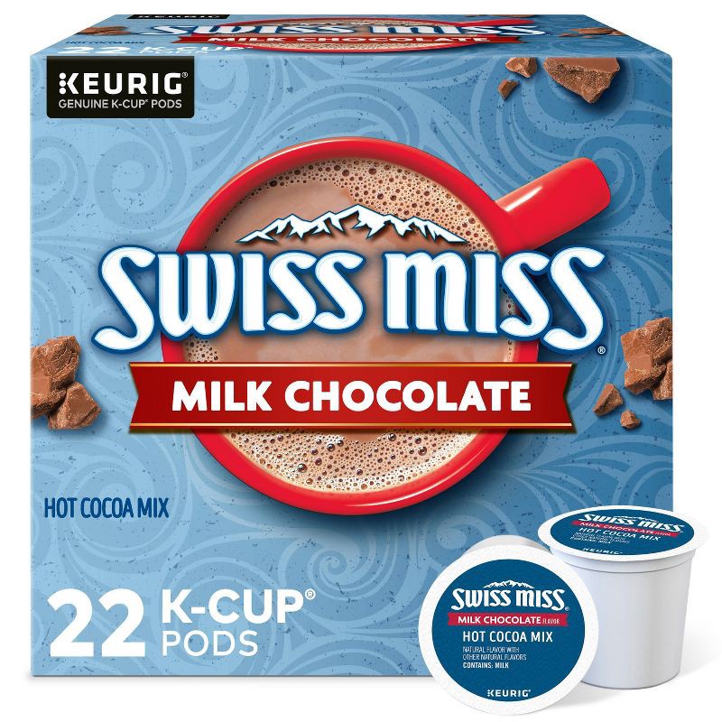 slide 1 of 8, Swiss Miss Milk Chocolate Keurig K-Cup Pods - Hot Cocoa - 22ct, 22 ct