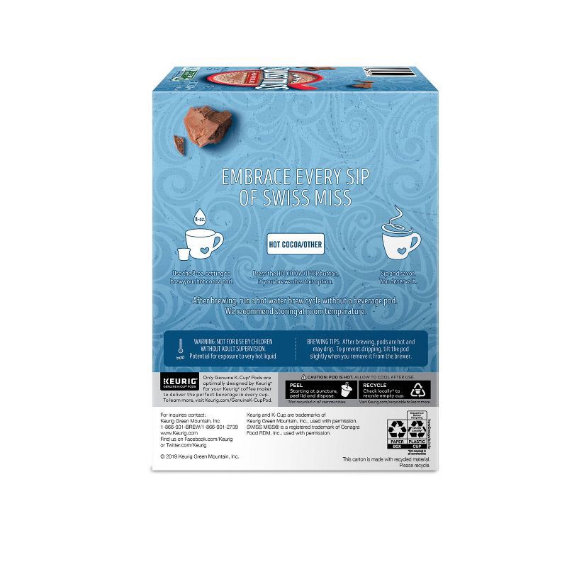 slide 8 of 8, Swiss Miss Milk Chocolate Keurig K-Cup Pods - Hot Cocoa - 22ct, 22 ct